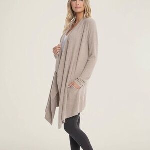 Barefoot Dreams Cozy Chic Lite Knit Tan Cardigan L/XL